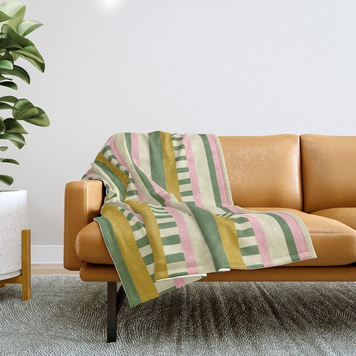 Nomad Stripes Throw Blanket Gallery Image 1