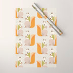 Whimsical Red Squirrel Wrapping Paper Gallery Image 1