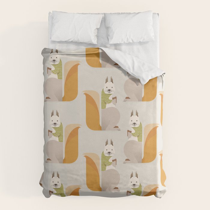 Whimsical Red Squirrel Duvet Cover Gallery Image 6