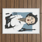 Parisian Glamour in Retro Style Outdoor Rug Gallery Image 1