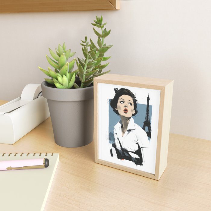 Parisian Glamour in Retro Style Mini Art Print Gallery Image 2