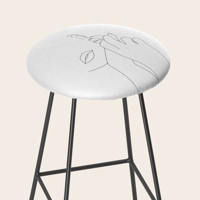 Minimalist face illustration - Fleur Stool Gallery Image 2