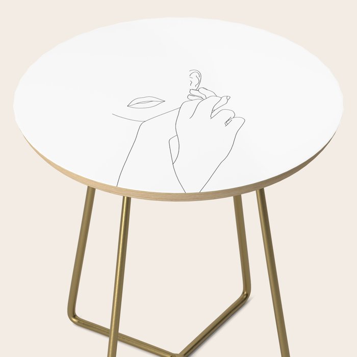 Minimalist face illustration - Fleur Side Table Gallery Image 2