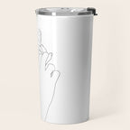 Minimalist face illustration - Fleur Travel Mug Gallery Image 2