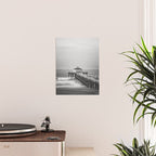 Manhattan beach Pier Black and White Photography Poster Gallery Image 2
