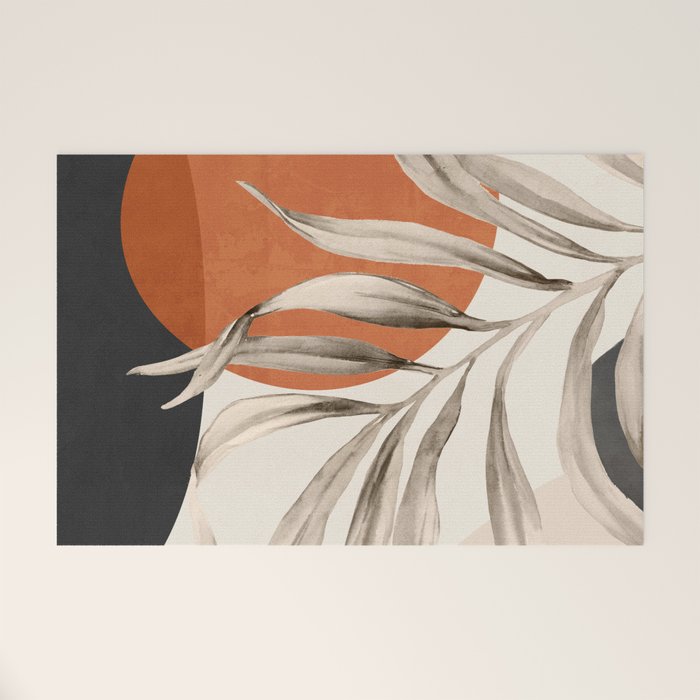 Abstract Art Tropical Leaves 133 Welcome Mat Gallery Image 1