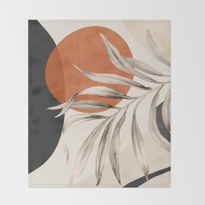 Abstract Art Tropical Leaves 133 Throw Blanket Gallery Image 2