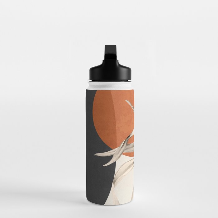 Abstract Art Tropical Leaves 133 Water Bottle Gallery Image 3