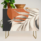 Abstract Art Tropical Leaves 133 Credenza Gallery Image 1