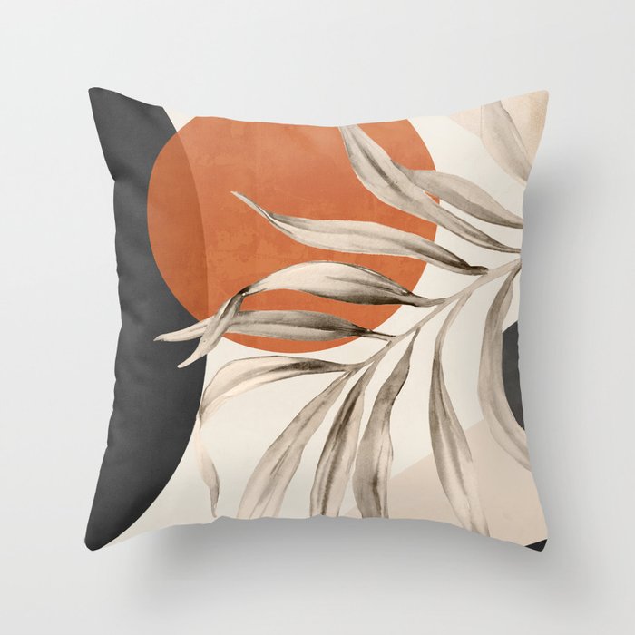 Abstract Art Tropical Leaves 133 Throw Pillow Gallery Image 6