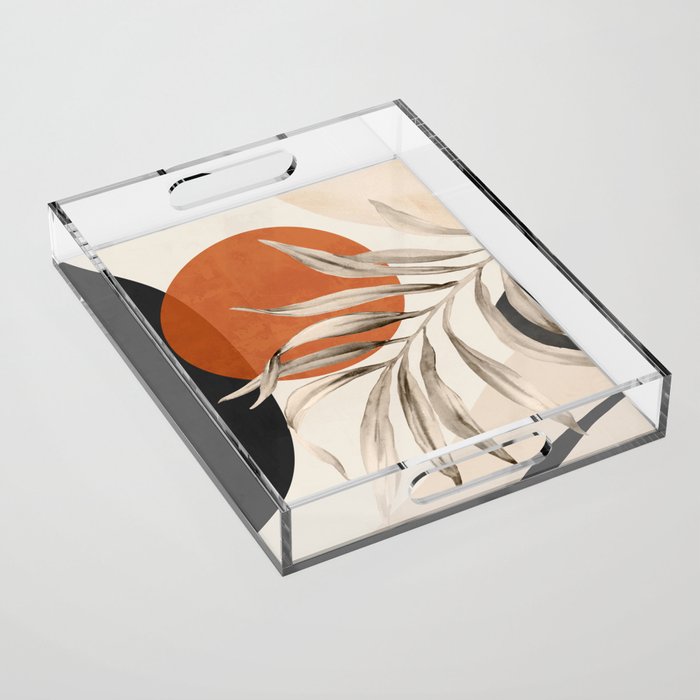 Abstract Art Tropical Leaves 133 Acrylic Tray Gallery Image 1