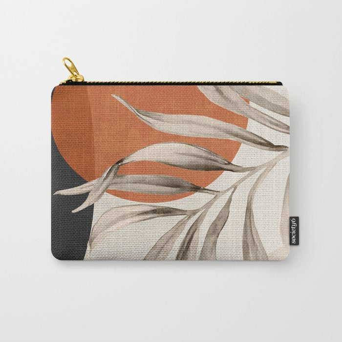 Abstract Art Tropical Leaves 133 Carry All Pouch Gallery Image 1