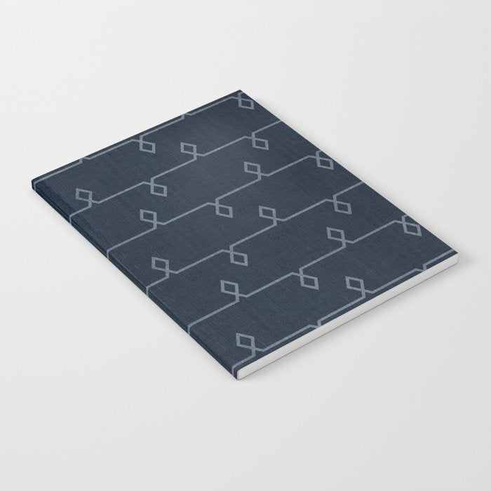 Boho Ethnic Striped Pattern on Navy Blue Notebook Gallery Image 2