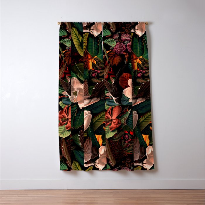 FLORAL AND BIRDS XIV Window Curtain Gallery Image 3