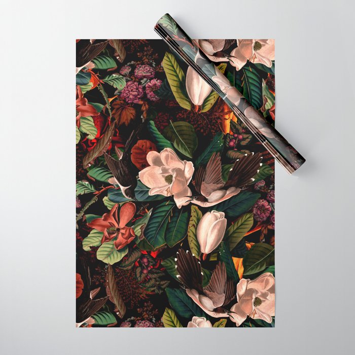 FLORAL AND BIRDS XIV Wrapping Paper Gallery Image 1