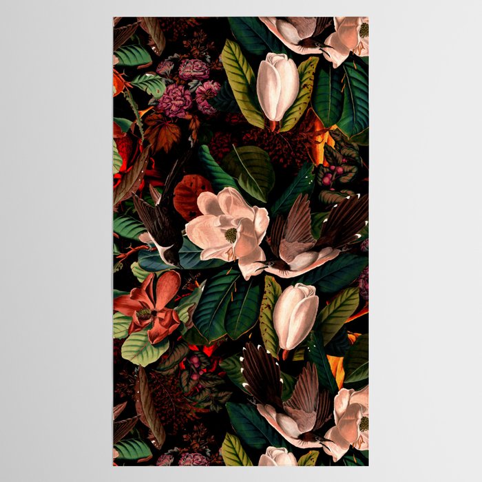 FLORAL AND BIRDS XIV Tablecloth Gallery Image 2