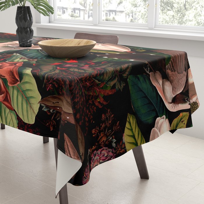 FLORAL AND BIRDS XIV Tablecloth Gallery Image 3