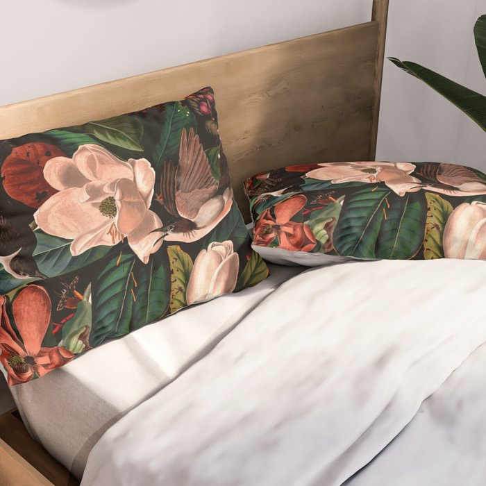 FLORAL AND BIRDS XIV Pillow Sham Gallery Image 2