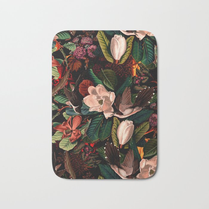 FLORAL AND BIRDS XIV Bath Mat Gallery Image 1