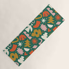 Abstract retro organic christmas shape pattern Yoga Mat Gallery Image 1