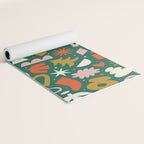 Abstract retro organic christmas shape pattern Yoga Mat Gallery Image 2