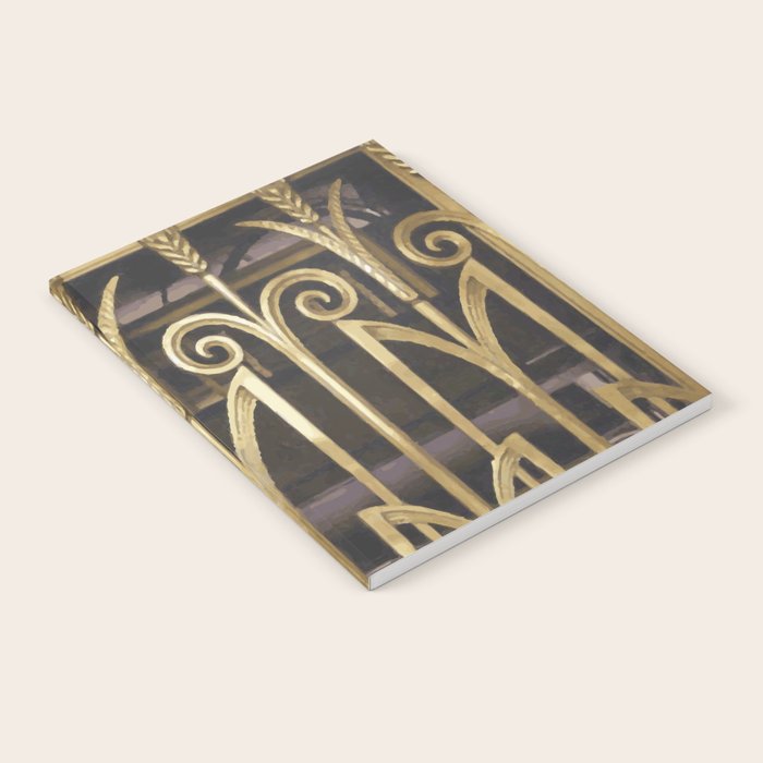 Art Deco Gold Abstract Modern Art Notebook Gallery Image 2