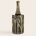 Art Deco Gold Abstract Modern Art Wine Chiller Gallery Image 3