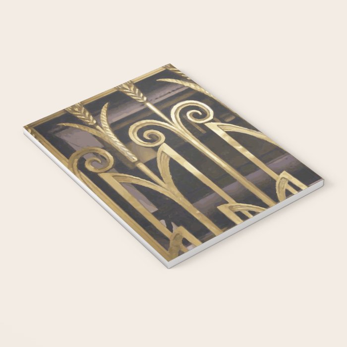 Art Deco Gold Abstract Modern Art Notebook Gallery Image 3