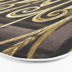 Art Deco Gold Abstract Modern Art Bath Mat Gallery Image 3