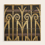 Art Deco Gold Abstract Modern Art Wood Wall Art Gallery Image 1