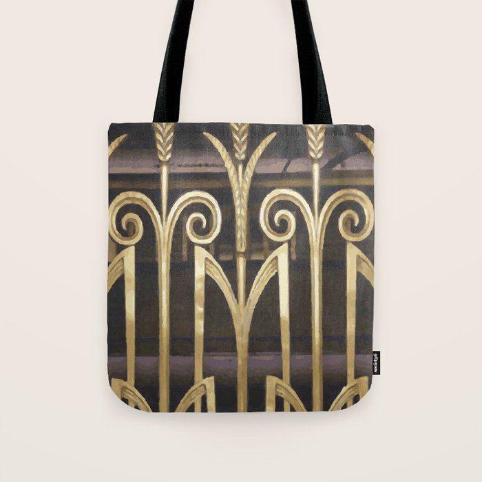 Art Deco Gold Abstract Modern Art Tote Bag Gallery Image 1