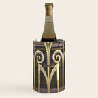 Art Deco Gold Abstract Modern Art Wine Chiller Gallery Image 1