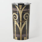 Art Deco Gold Abstract Modern Art Travel Mug Gallery Image 1