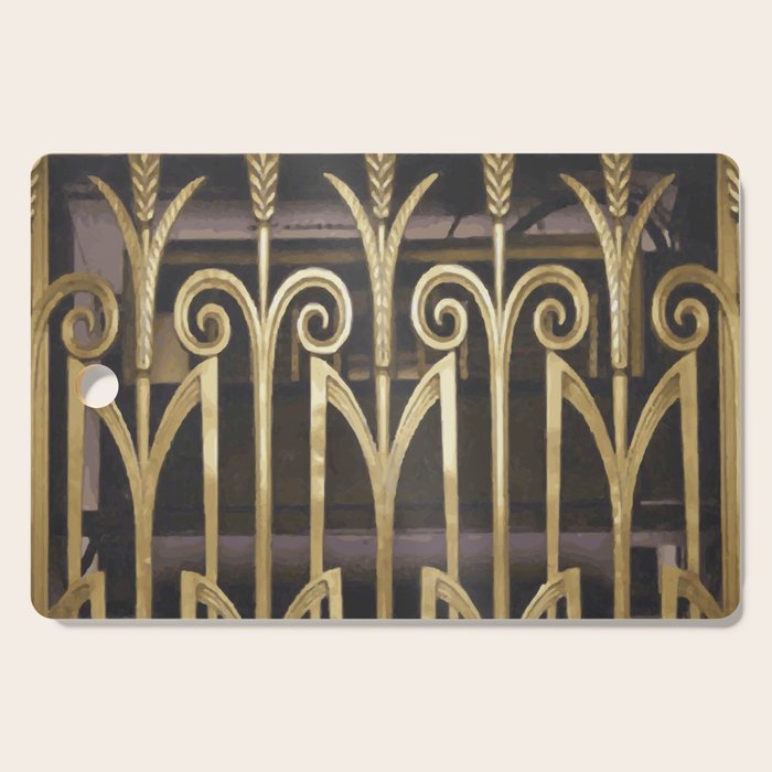 Art Deco Gold Abstract Modern Art Cutting Board Gallery Image 1
