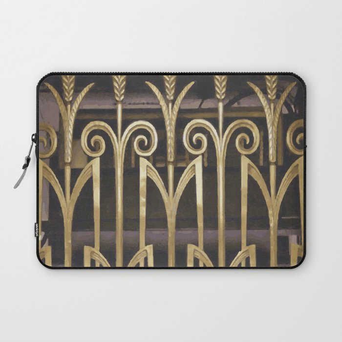 Art Deco Gold Abstract Modern Art Laptop Sleeve Gallery Image 1