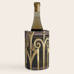 Art Deco Gold Abstract Modern Art Wine Chiller Gallery Image 2