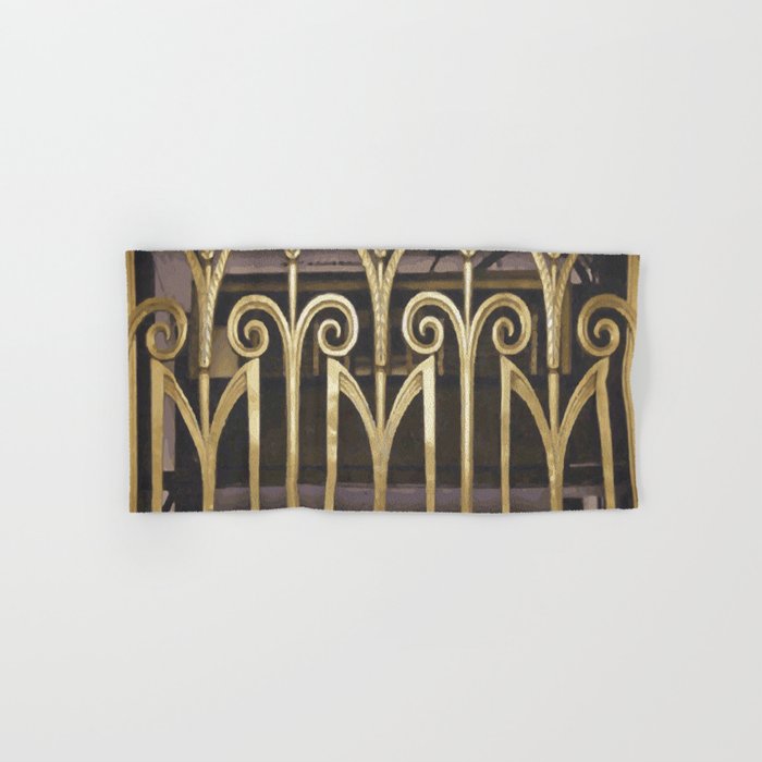 Art Deco Gold Abstract Modern Art Bath Towel Gallery Image 1