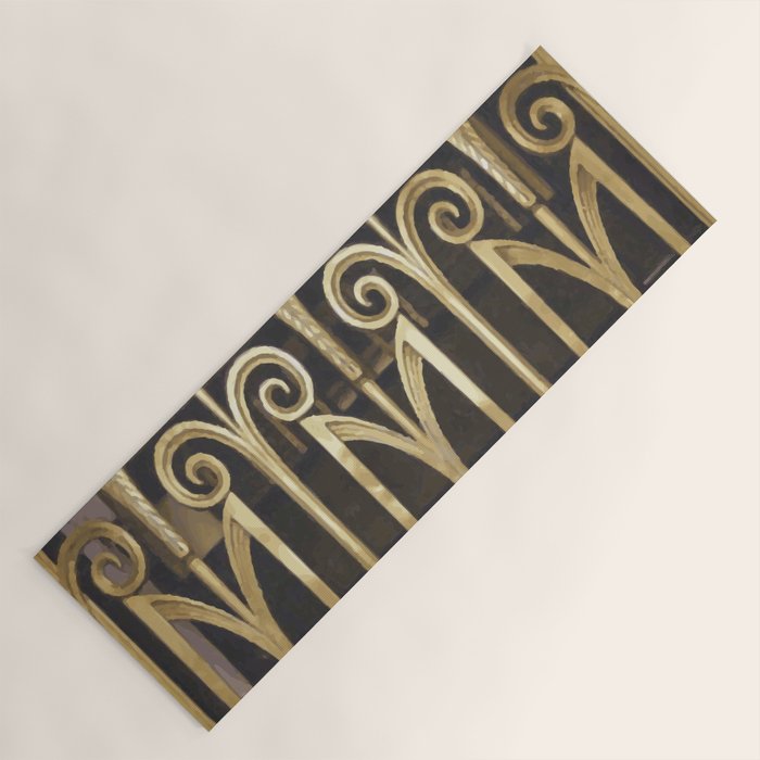 Art Deco Gold Abstract Modern Art Yoga Mat Gallery Image 1