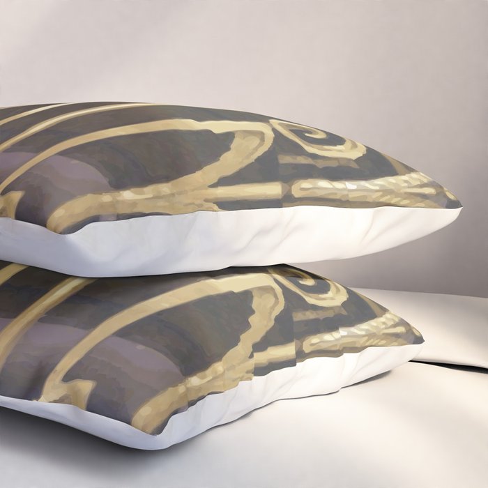 Art Deco Gold Abstract Modern Art Pillow Sham Gallery Image 3