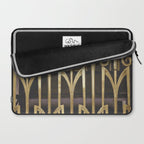 Art Deco Gold Abstract Modern Art Laptop Sleeve Gallery Image 2