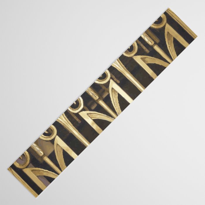 Art Deco Gold Abstract Modern Art Table Runner Gallery Image 3
