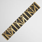 Art Deco Gold Abstract Modern Art Table Runner Gallery Image 3