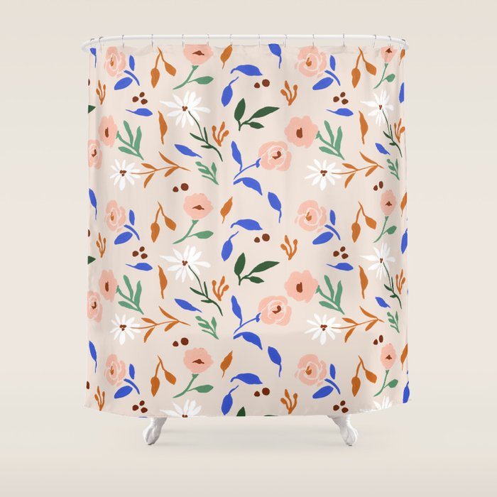 Tulum Floral Shower Curtain Gallery Image 1