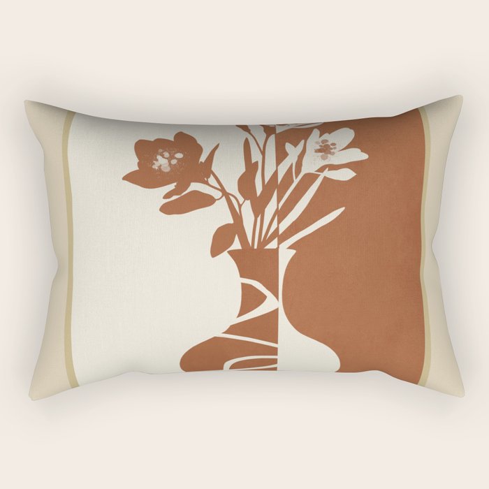Botanical Contrast 4 Rectangular Pillow Gallery Image 1