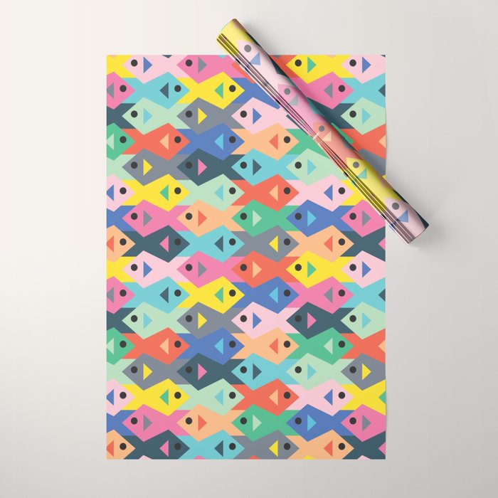 Fish tessellation Wrapping Paper Gallery Image 1