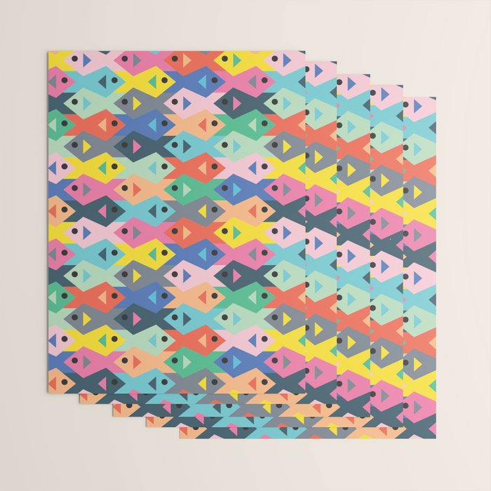 Fish tessellation Wrapping Paper Gallery Image 3