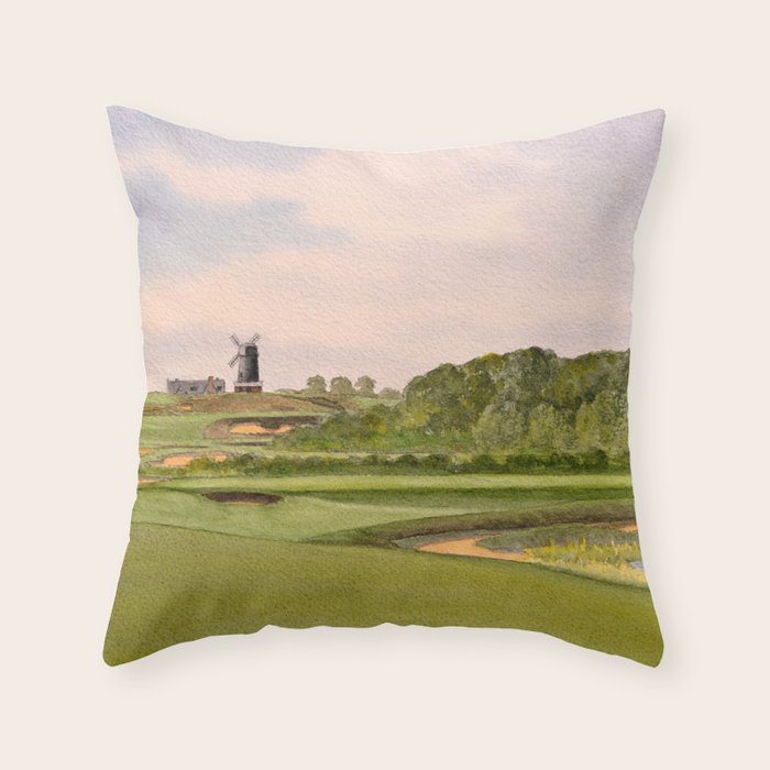 National Golf Links Of America Throw Pillow Gallery Image 1