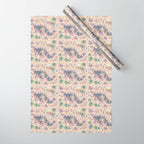  Jurassic Days, Jurassic Nights: Stegosaurus | Dinosaur Tropical Art Wrapping Paper Gallery Image 1