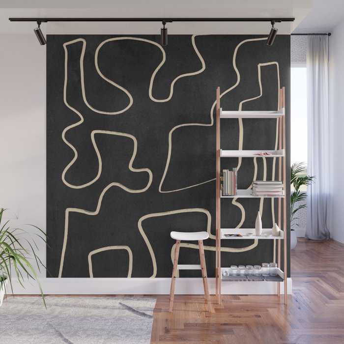 Minimal Abstract Line Art 8 Wall Mural Gallery Image 1