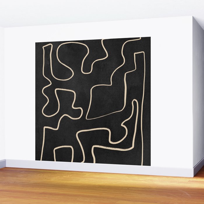 Minimal Abstract Line Art 8 Wall Mural Gallery Image 2
